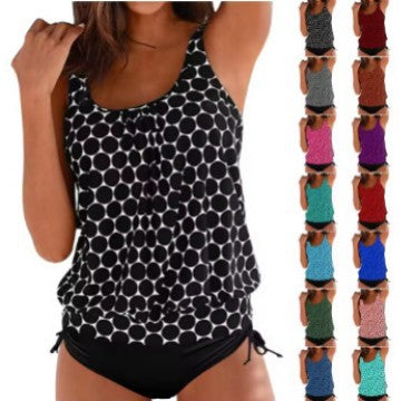 Damen Tankini mit elastischem Bund und gerafftem Oberteil Echo Archiv