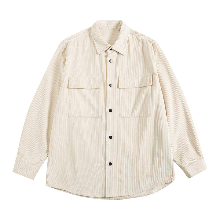 Herren  Corduroy Relaxed Overshirt mit Klappbrusttaschen Echo Archiv