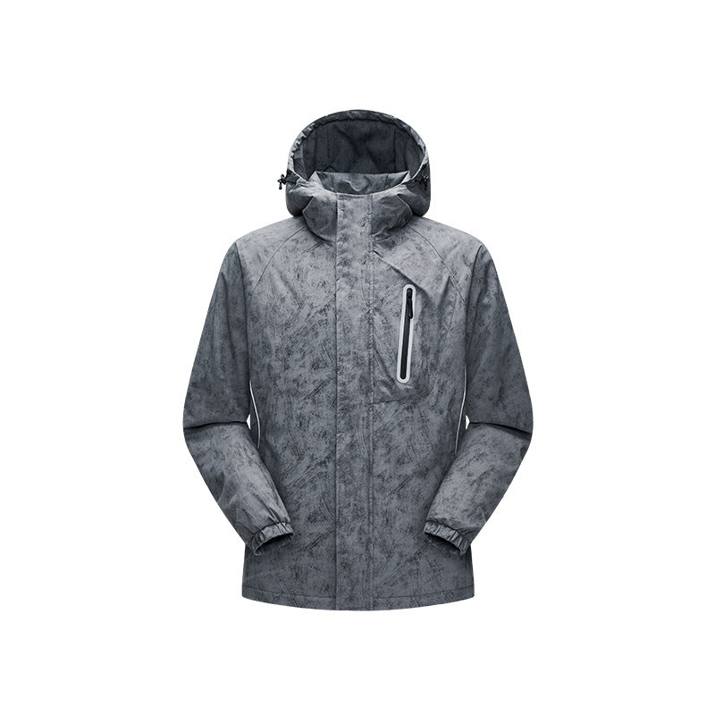 Herren Technische Regenjacke mit verschweißten Nähten und reflektierenden Details Echo Archiv