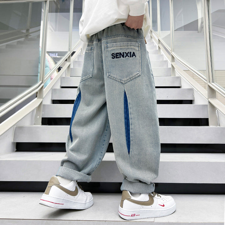 Herren weite Jeans mit modernem Schnitt und kreativen Details Echo Archiv