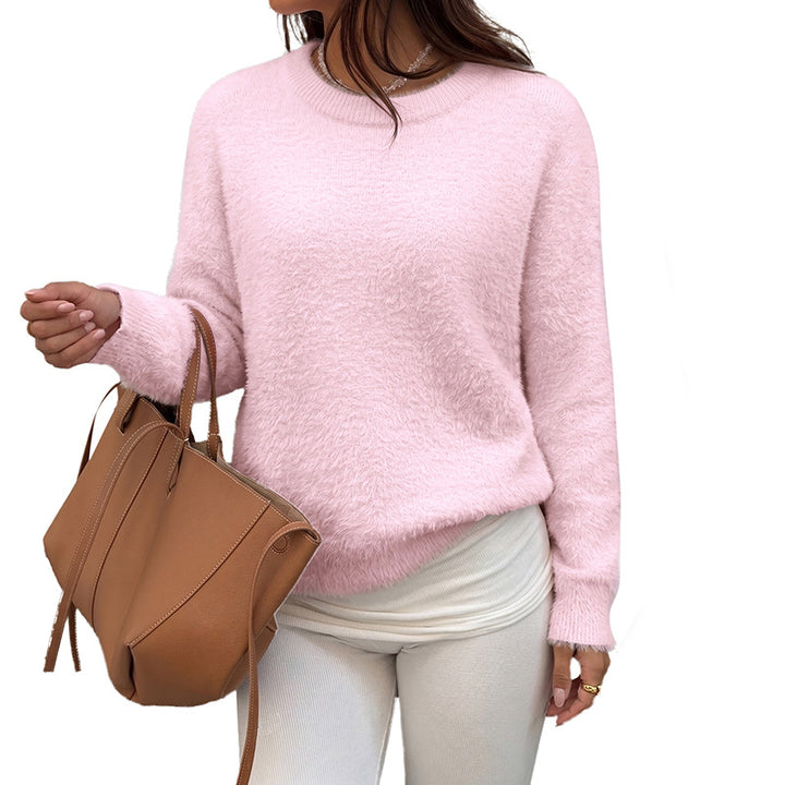 Damen Weicher Strickpullover mit Rundhalsausschnitt Echo Archiv