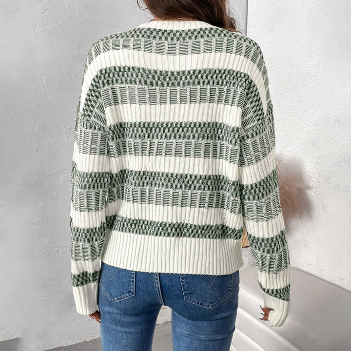 Damen Modischer Strickpullover mit blockartigem Muster Echo Archiv