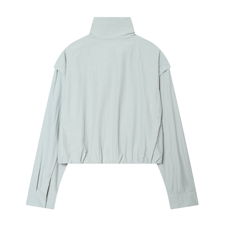Damen Gekürzte technische Stehkragenjacke mit verdeckter Front Echo Archiv