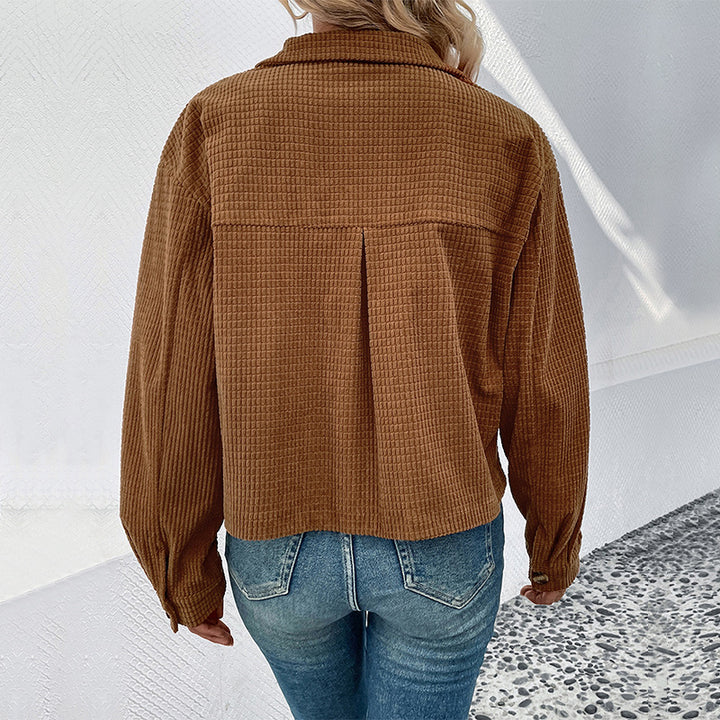 Damen Lässige Kordjacke mit Knopfleiste Echo Archiv