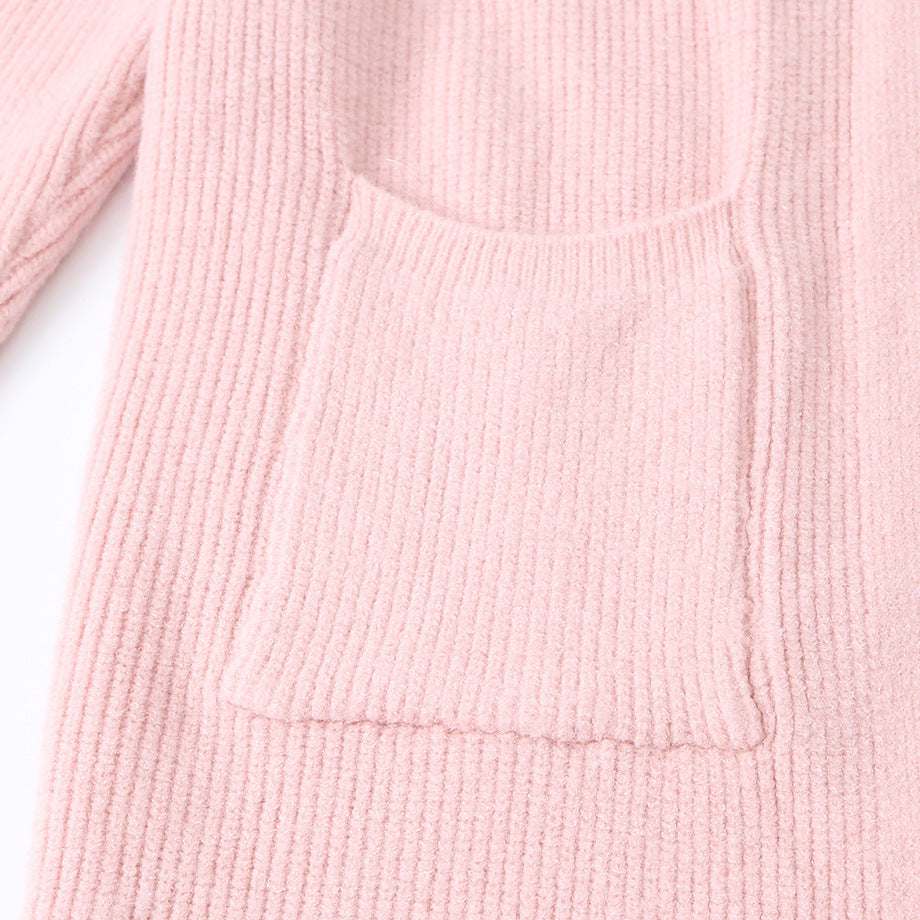 Damen Langer Oversize Strickcardigan mit aufgesetzten Taschen Echoarchiv