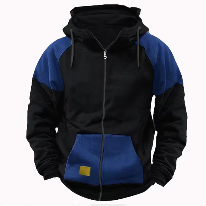 Herren sportliche Kapuzenjacke mit modischen Kontrastdetails Echoarchiv