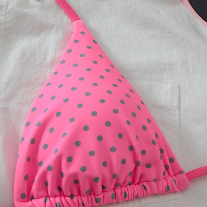 Damen Triangel-Bikini mit verspielten Punkten und verstellbaren Trägern Echo Archiv