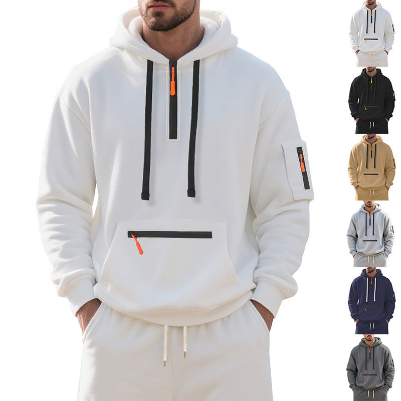 Herren Sportlicher Kapuzenpullover mit Reißverschluss Echoarchiv