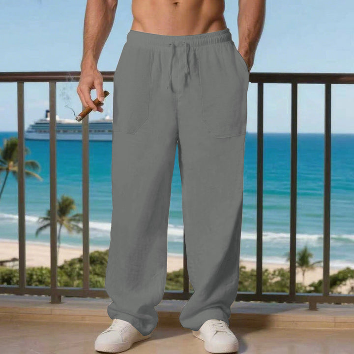 Herren entspannte Strandhose mit elastischem Bund und Seitentaschen Echoarchiv