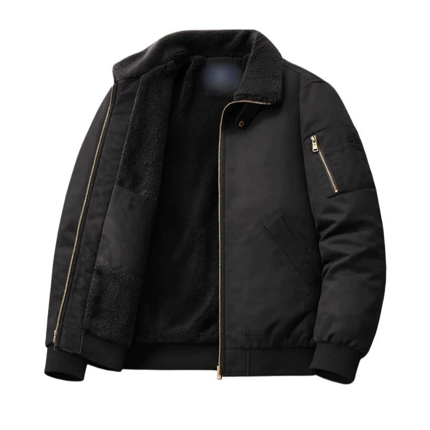 Herren Modische Bomberjacke mit Fleecefutter