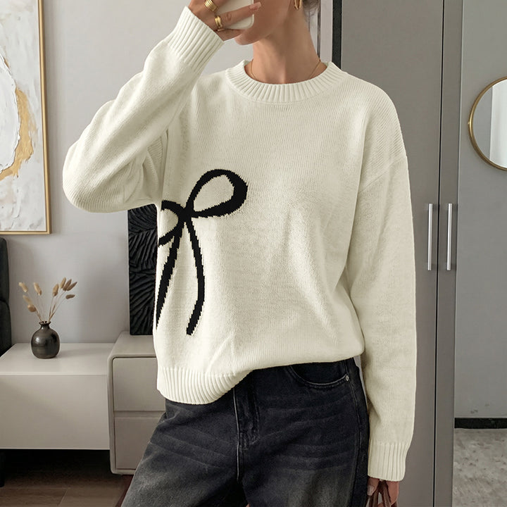 Damen Modischer Pullover mit Schleifenmotiv Echo Archiv