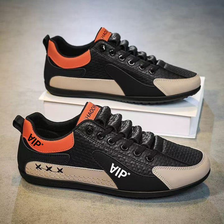 Herren Casual-Sneaker im Retro-Look mit geprägtem Obermaterial und kontrastierenden Overlays Echoarhiv
