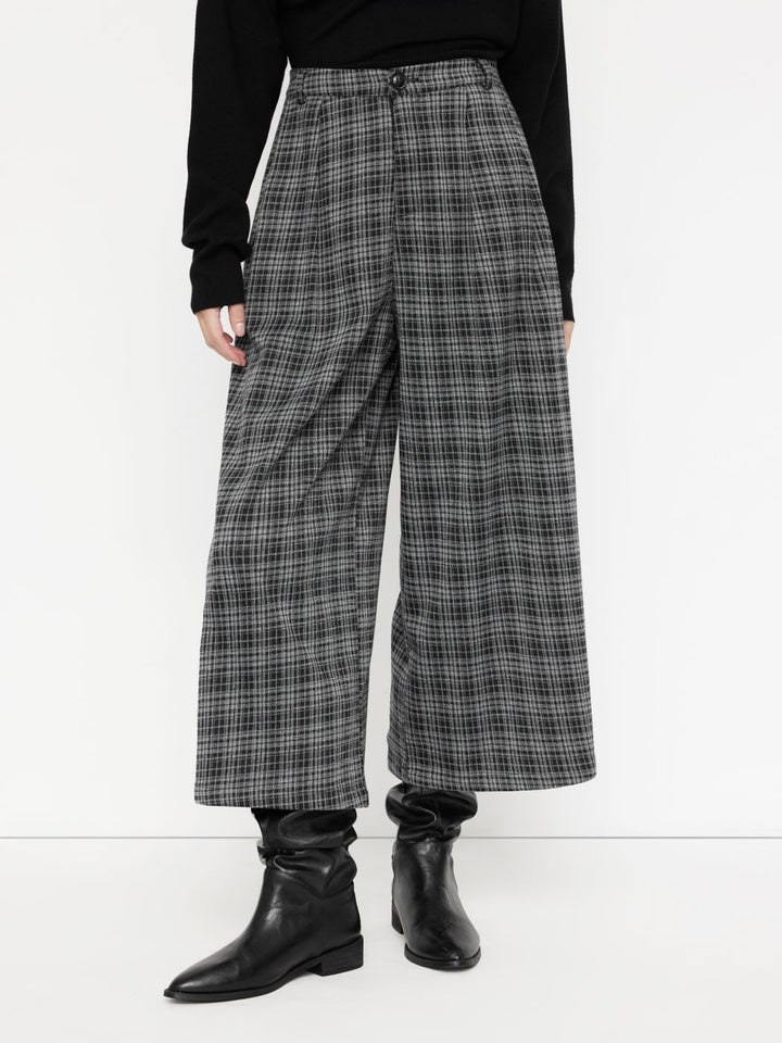 Damen Bequeme und modische Karohose Echo Archiv
