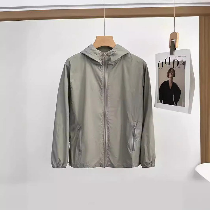 Damen Leichte Übergangsjacke mit Kapuze und Reißverschluss Echo Archiv