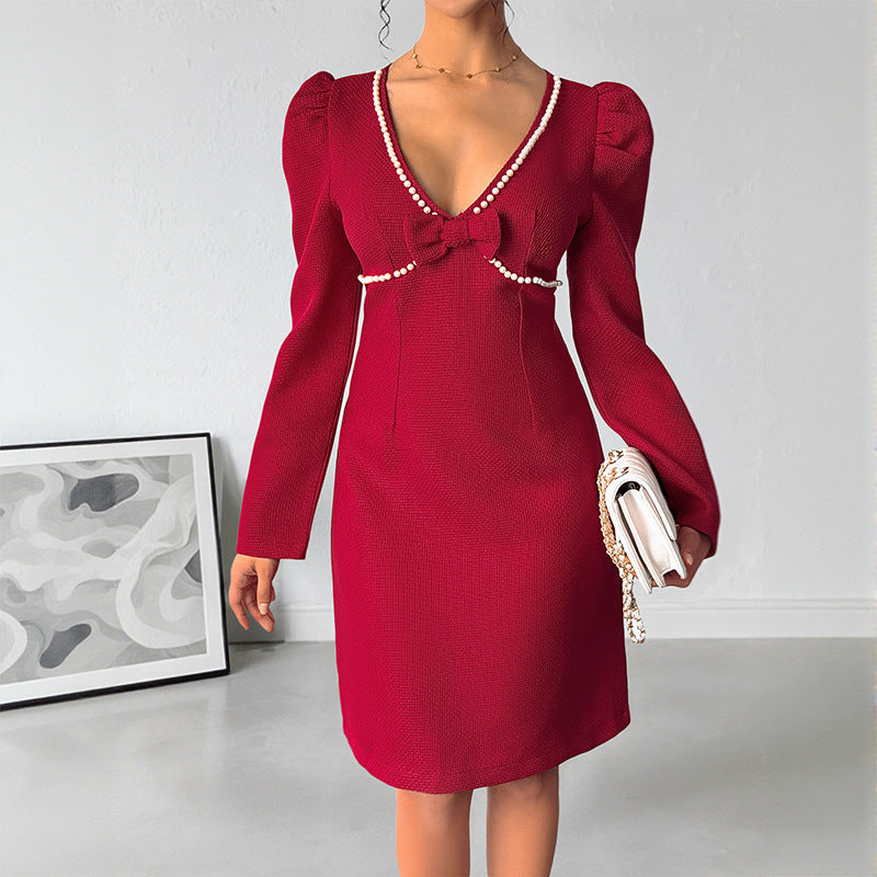 Damen Elegantes Kleid mit Schalendetail Echo Archiv