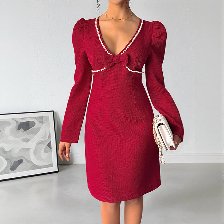 Damen Elegantes Kleid mit Schalendetail Echo Archiv