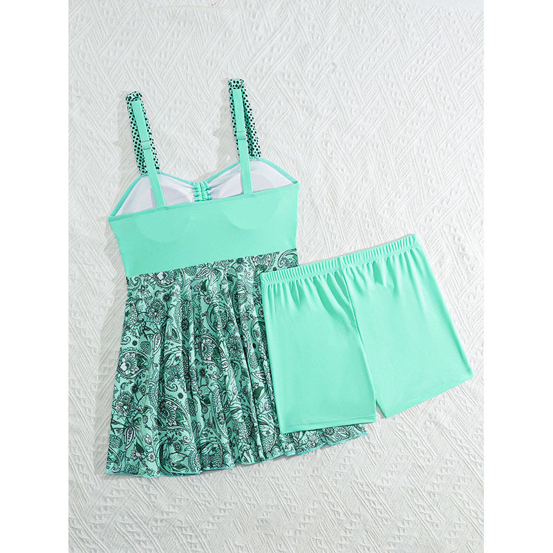 Damen Tankini mit verspieltem Rüschenrock und bequemen Shorts Echo Archiv