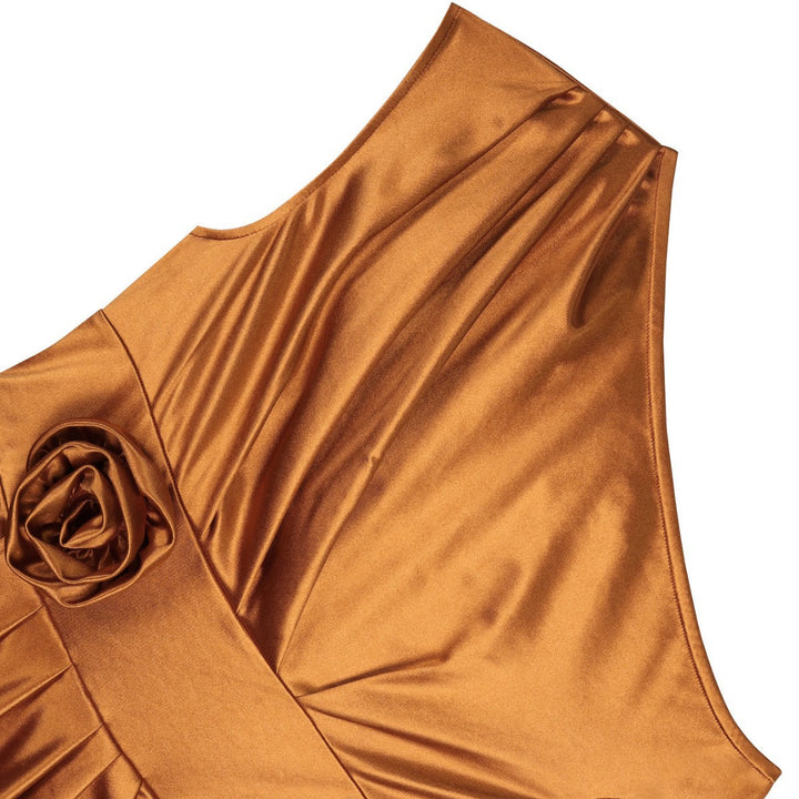 Damen Elegantes Wickelkleid mit 3D-Blütenapplikation Echo Archiv