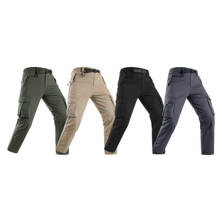 Herren Leichte Stretch-Canvas-Cargohose mit integriertem Webgürtel und Reißverschluss-Taschen Echo Archiv