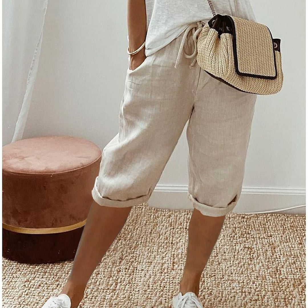 Damen Luftige Leinen Shorts Echoarchiv