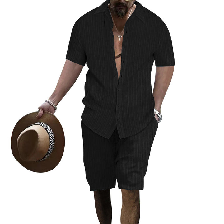 Herren Freizeitanzug im modernen Streifenlook Echoarchiv