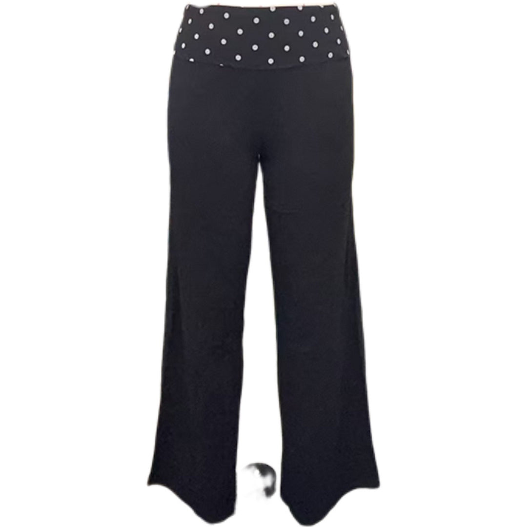 Damen weite Freizeit-Hose mit elastischem Bund und Pünktchenmuster Echo Archiv