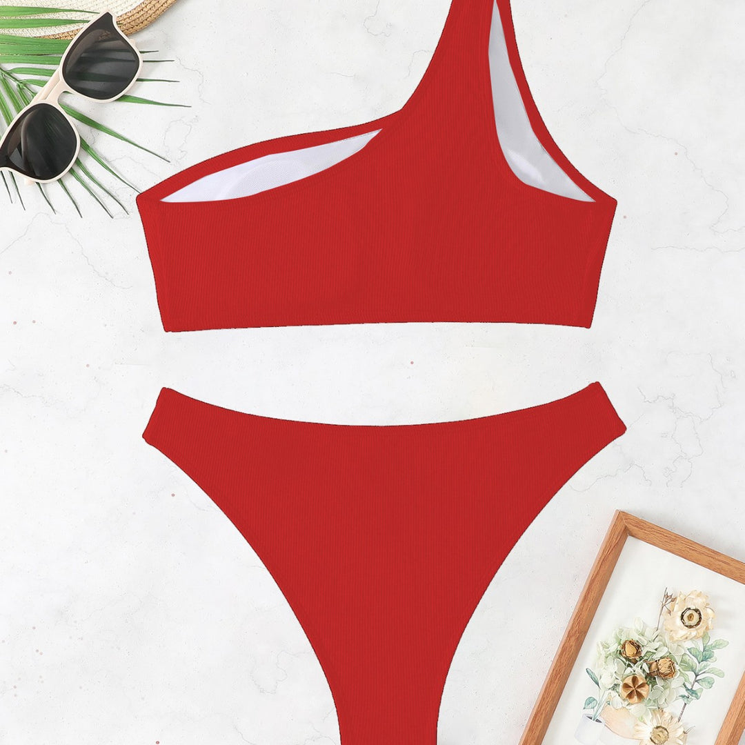 Damen Einseitiger Bikini mit asymmetrischem Design Echo Archiv