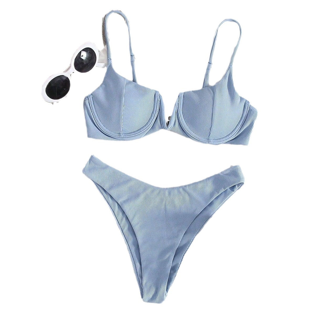 Damen Push-Up Bikini-Set mit elegantem Rippendesign Echo Archiv