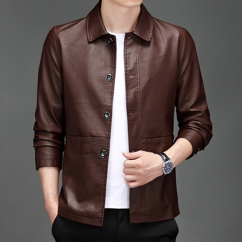 Herren Modische Echtlederjacke Echo Archiv