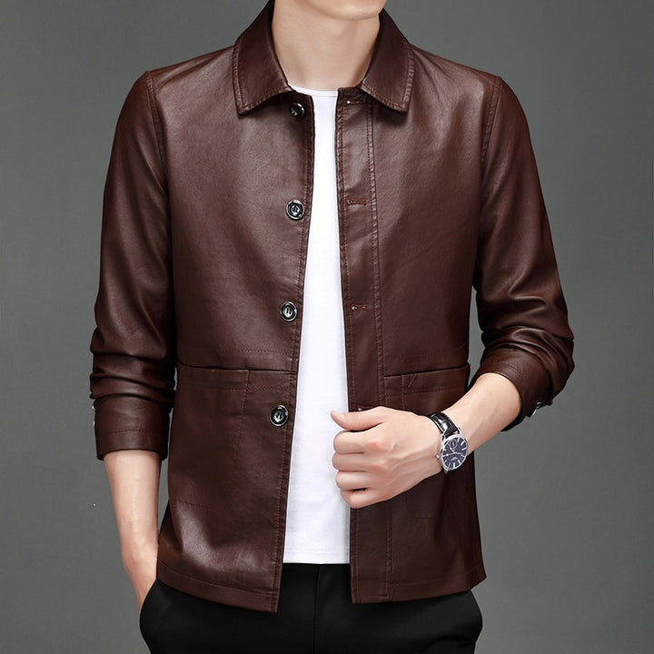 Herren Modische Echtlederjacke Echo Archiv