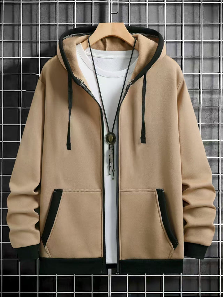 Herren Gemütlicher Kapuzenpullover mit Reißverschluss und praktischen Taschen Echoarchiv