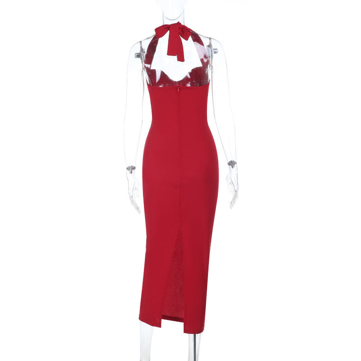 Damen figurbetontes Abendkleid mit Halterneck-Design Echo Archiv