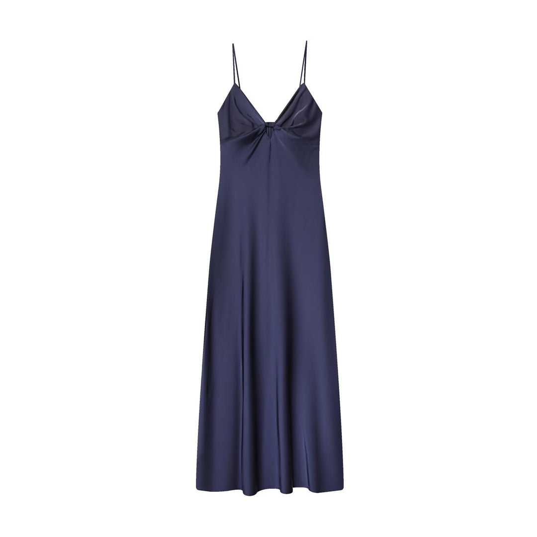 Damen Maxikleid mit elegantem Wasserfallausschnitt und zarter Drapierung Echo Archiv