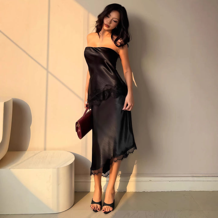 Damen Abendkleid mit Spitzenakzenten Echo Archiv