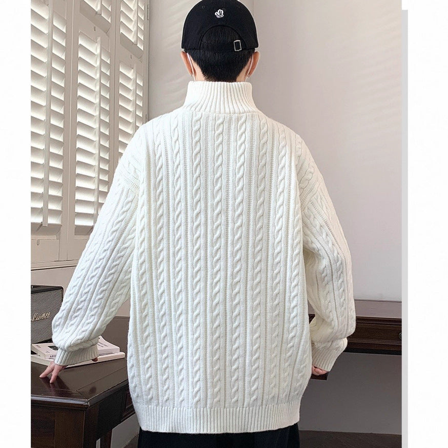 Damen Grobstrickpullover mit Stehkragen – Mavelle