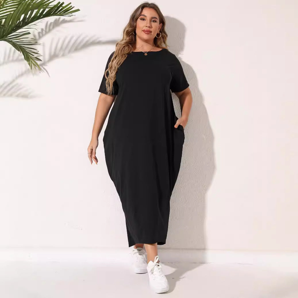 Damen lässiges Maxikleid mit seitlichen Taschen und bequemem Schnitt Echo Archiv