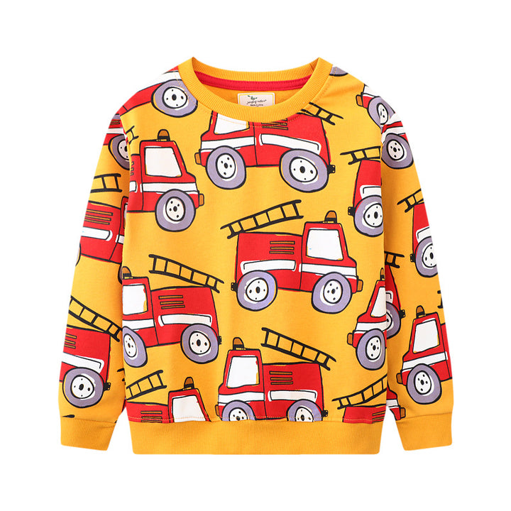 Jungen Sweatshirt mit coolem Feuerwehrfahrzeug-Motiv Echo Archiv