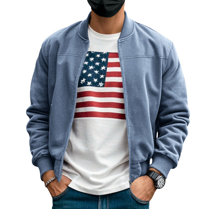 Herren gemütliche Collegejacke mit Reißverschluss Echoarchiv