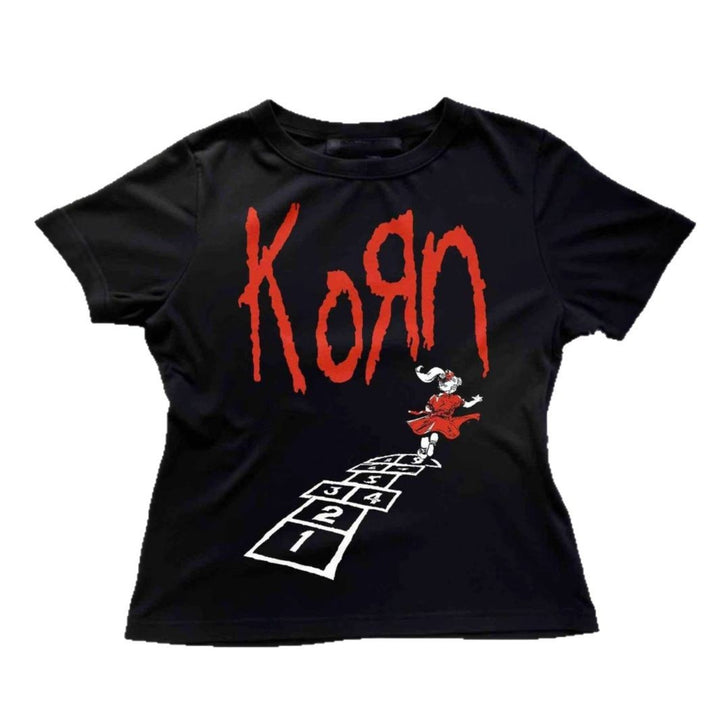 Damen T-Shirt mit kreativem grafischen Design und urbanem Statement Echo Archiv