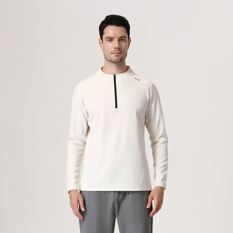 Herren sportliches Langarmshirt mit Belüftungsreißverschluss Echoarchiv