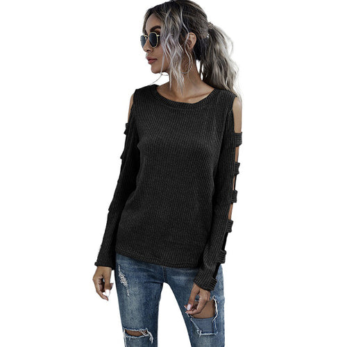 Damen Bequemer Pullover mit Cut-Out-Details Echo Archiv