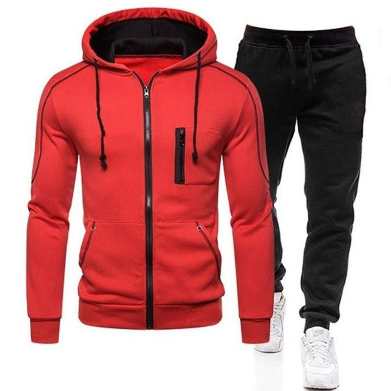 Herren sportliches Kombi-Outfit mit praktischen Reißverschlusstaschen Echoarchiv