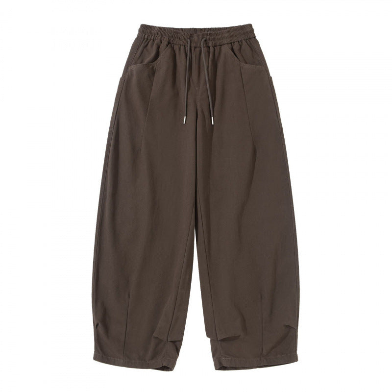 Damen Weite Cropped-Hose mit Tunnelzugbund, Ballon-Silhouette und aufgesetzten Taschen Echo Archiv