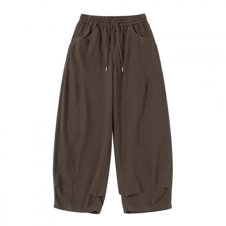 Damen Weite Cropped-Hose mit Tunnelzugbund, Ballon-Silhouette und aufgesetzten Taschen Echo Archiv