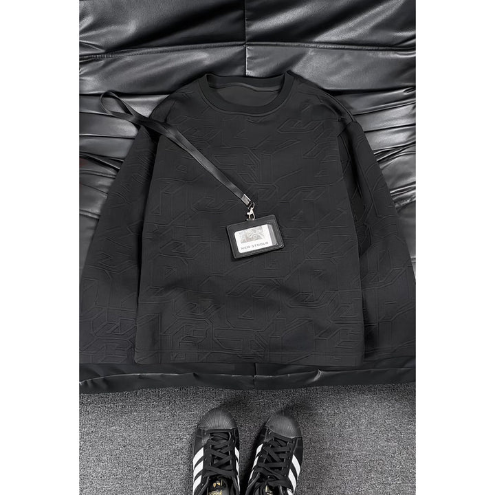 Damen Modischer Sweatshirt mit modernem Prägung Echo Archiv