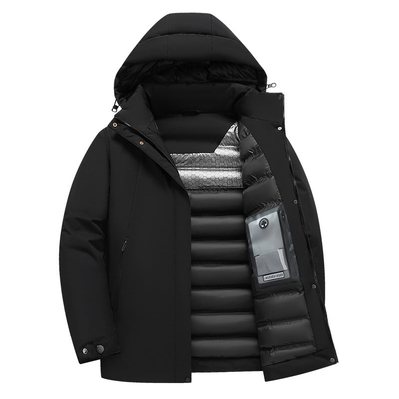 Herren isolierte Funktionsjacke mit kapuze und wasserabweisenden Eigenschaften Echoarchiv