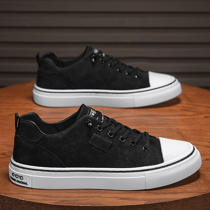 Herren klassische Low-Top Sneaker im Canvas-Look mit verstärkter Zehenkappe und gepolstertem Komfortfußbett Echo Archiv