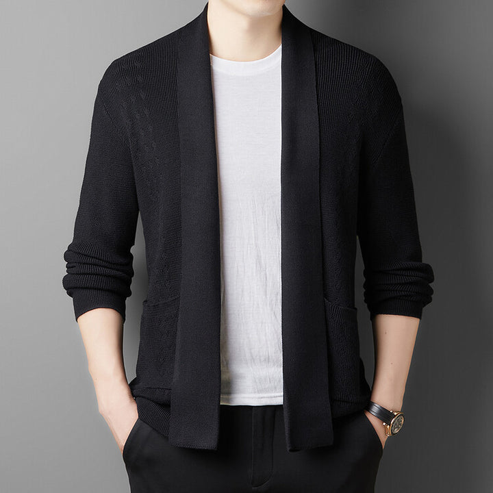 Herren Strickjacke mit modernem Schnitt und praktischen Taschen Echoarchiv