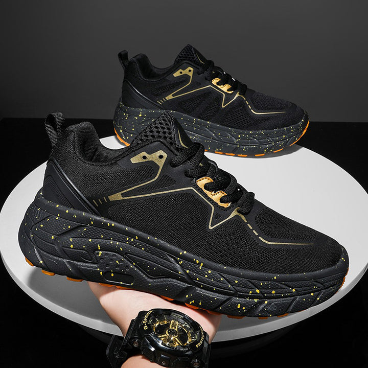 Unisex gedämpfter Plateausneaker mit atmungsaktivem Strickoberteil und gepolsterter Hohlkammersohle – Norré