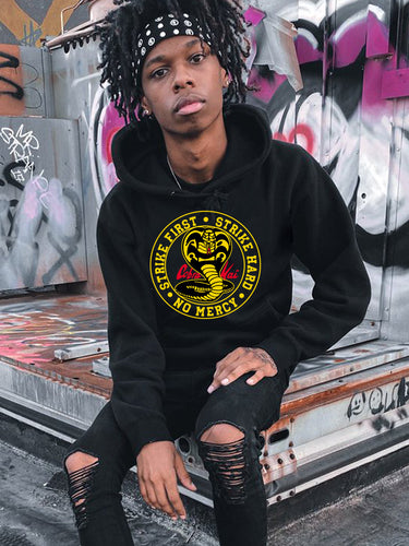 Herren Kapuzenpullover mit klassischem Cobra-Motiv Echoarchiv